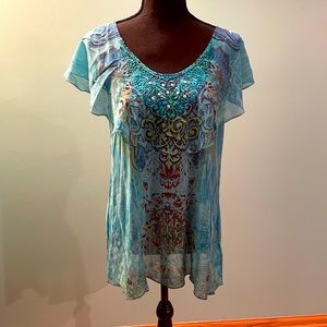 Ladies Sheer Colorful Top